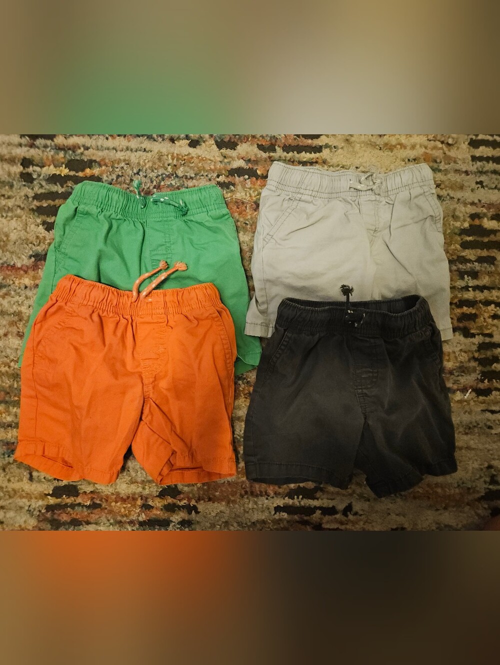 Cat & Jack 2T Boys Pull-On Shorts in Orange, Green, Gray, Black